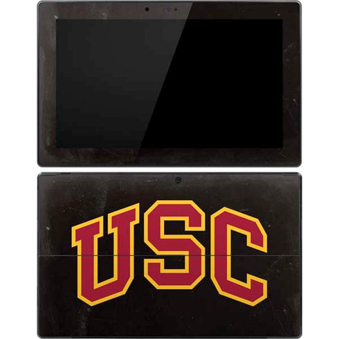 University of Southern California USC Logo Black Distressed Surface Pro Tablet Skin